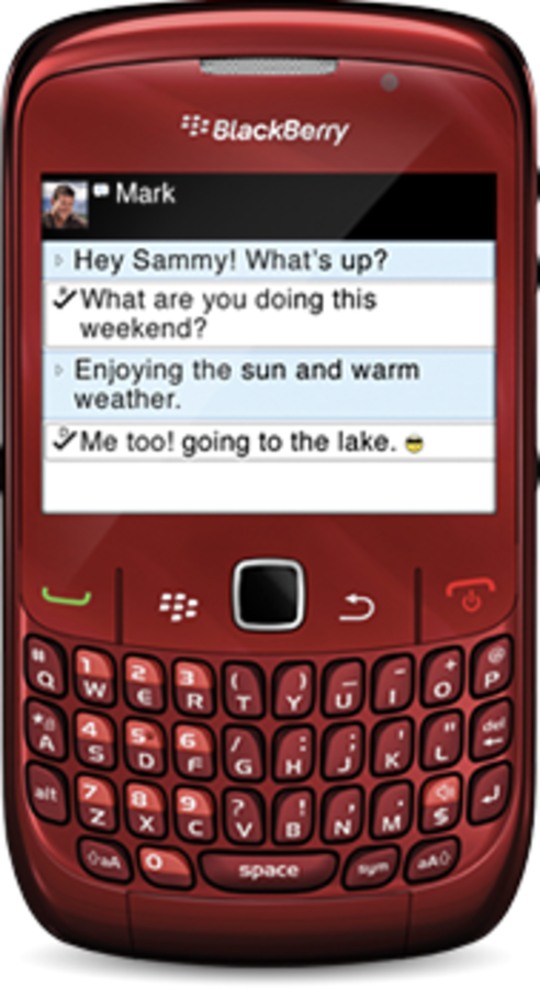 8520 blackberry curve new (red)